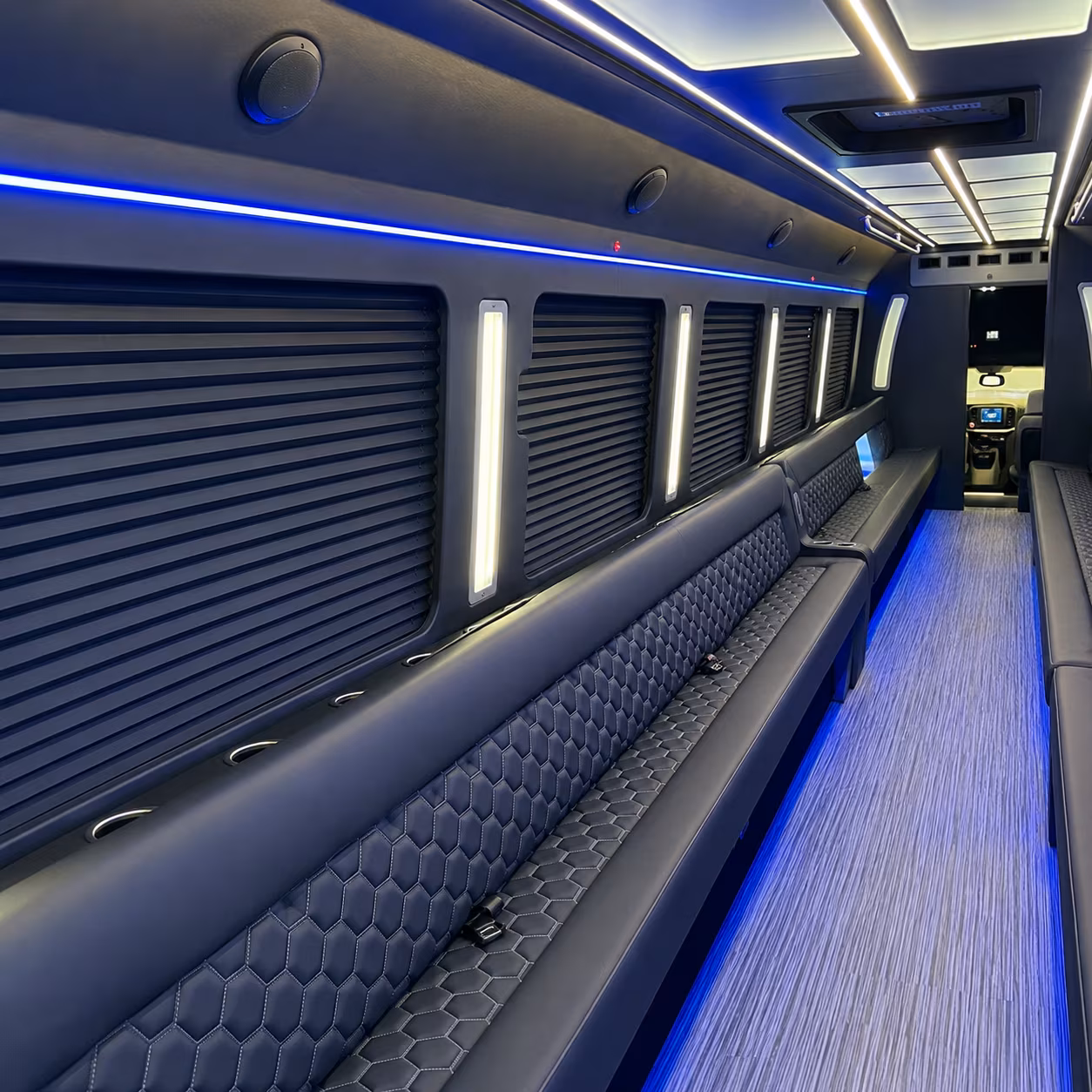 woodbury party bus rental interior